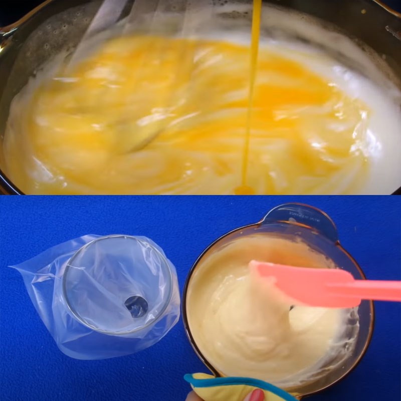 Step 2 Making cream puff with fruit