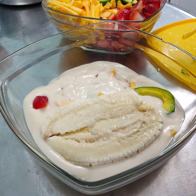 Step 4 Making fruit banana ice cream Fruit banana ice cream