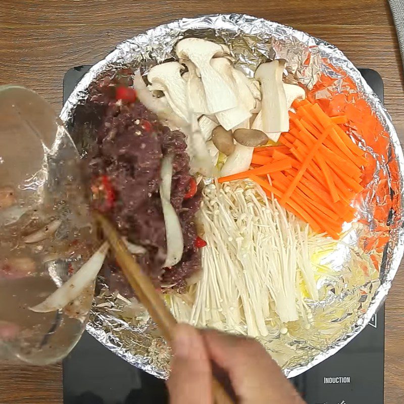 Step 3 Grilled hot pot Grilled beef with tamarind sauce