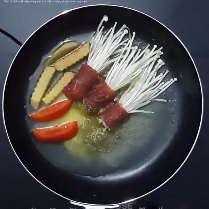Step 5 Making grilled hot pot Mixed grilled hot pot