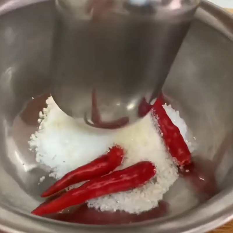 Step 7 Making Dipping Salt for Chicken Rice Porridge