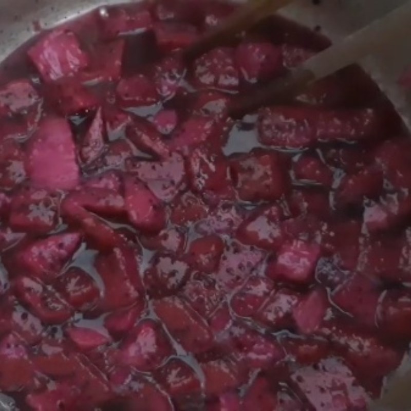 Step 4 Making Dragon Fruit Jam Red Dragon Fruit Yogurt