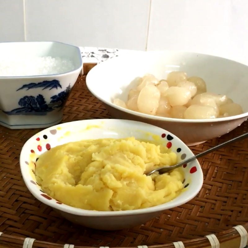 Step 2 Make the Green Bean Filling Green Bean Lychee Dessert