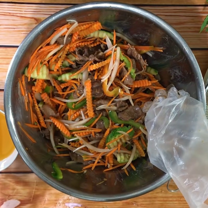 Step 5 Making Salad Mixed Beef Salad