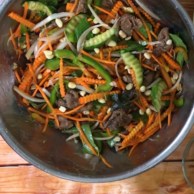 Step 5 Making Salad Mixed Beef Salad