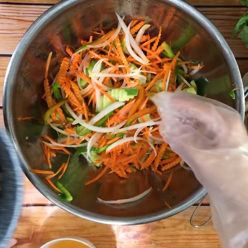 Step 5 Making Salad Mixed Beef Salad