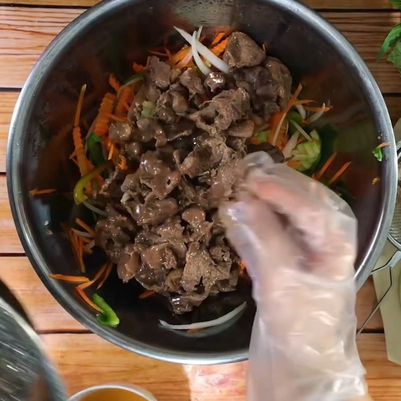 Step 5 Making Salad Mixed Beef Salad