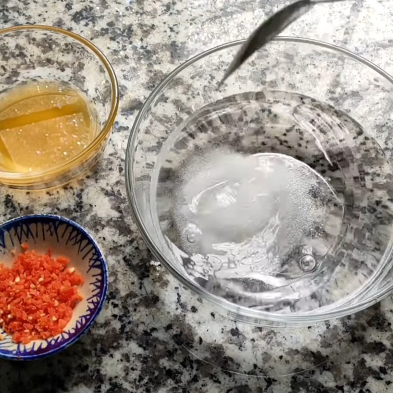 Step 3 Make the dipping sauce for Bún bì chay