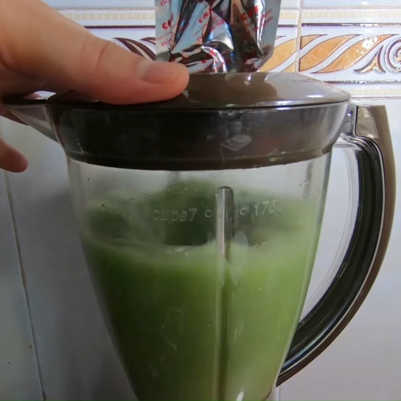 Step 2 Making grass jelly Che sương sa sương sáo sương sâm