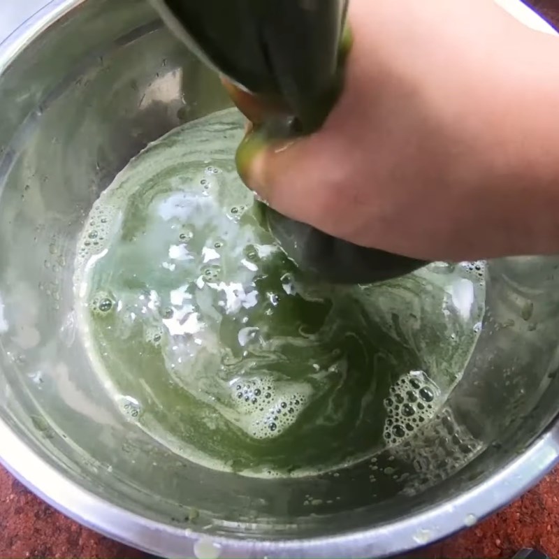 Step 2 Making grass jelly Che sương sa sương sáo sương sâm