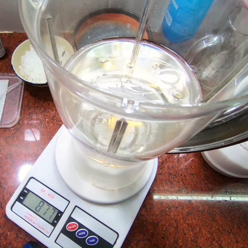 Step 2 Making grass jelly Che sương sa sương sáo sương sâm