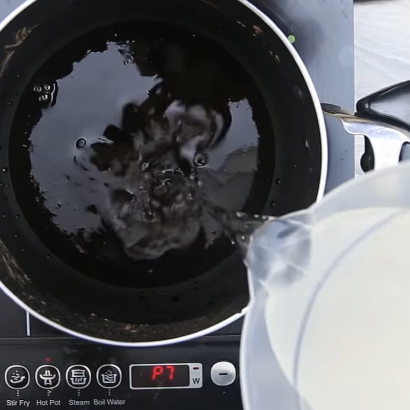 Step 1 Make grass jelly for Grass Jelly Milk Tea