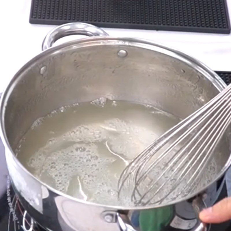 Step 3 Make pandan jelly for pandan milk tea