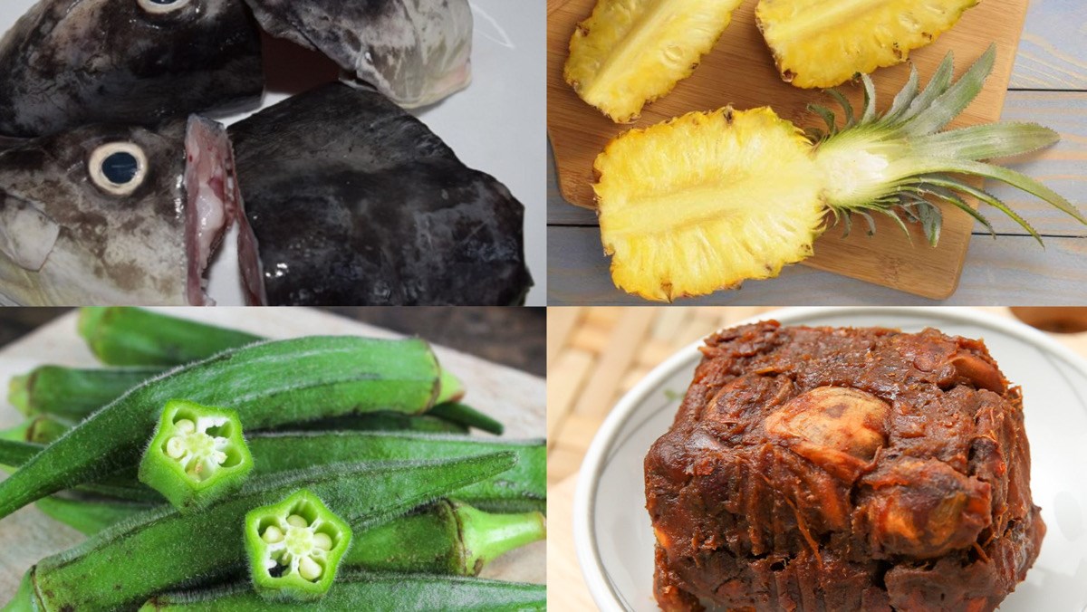 Ingredients for Fish Head Hot Pot