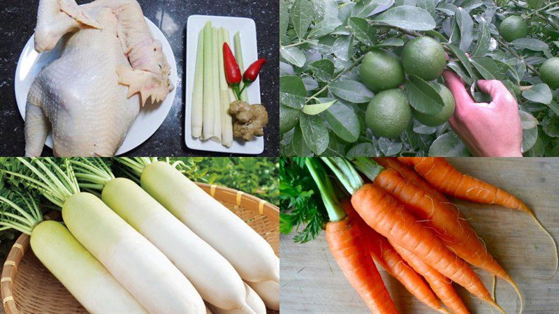 Ingredients for lemon grass chicken hot pot