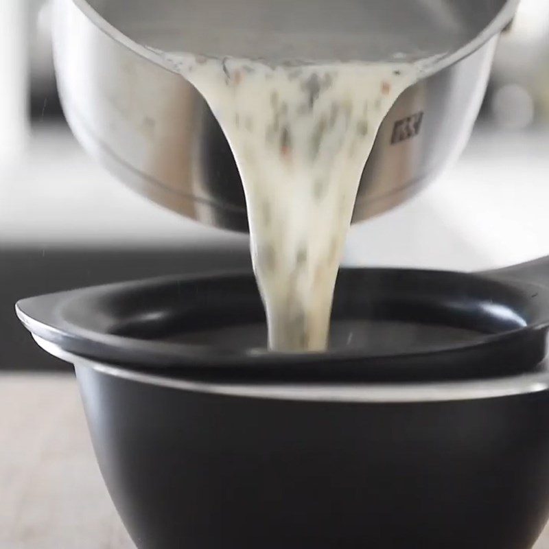 Step 2 Strain the tea leaves Roasted Rice Milk Tea with Coconut Cream