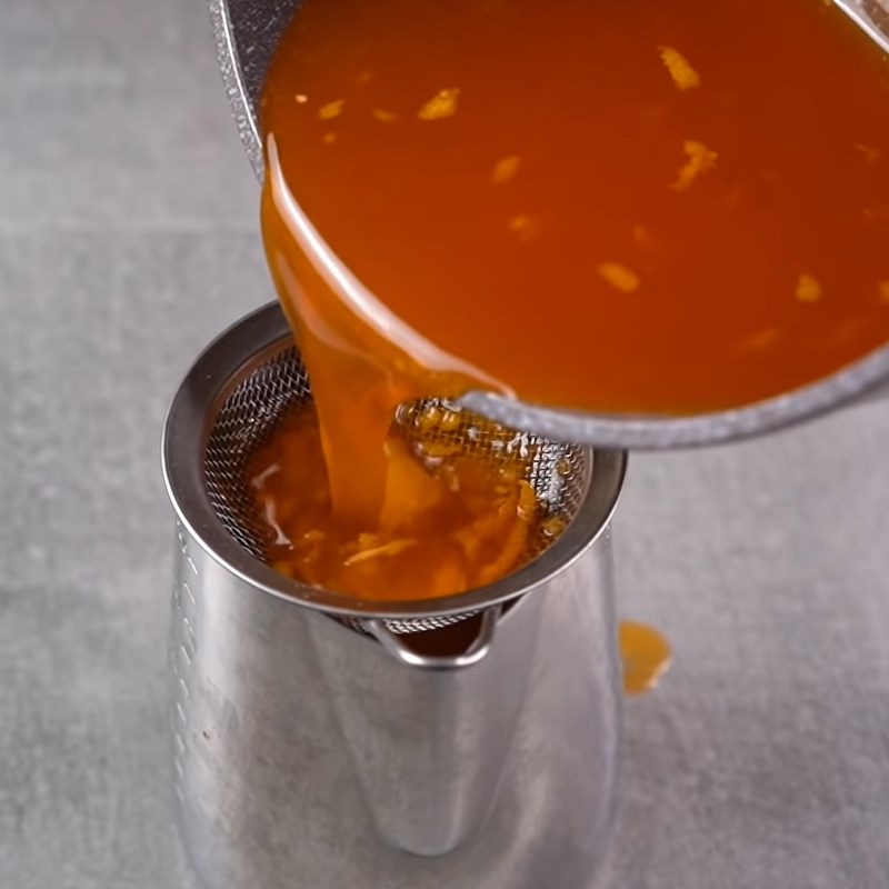 Step 3 Strain the orange peel Orange popsicle