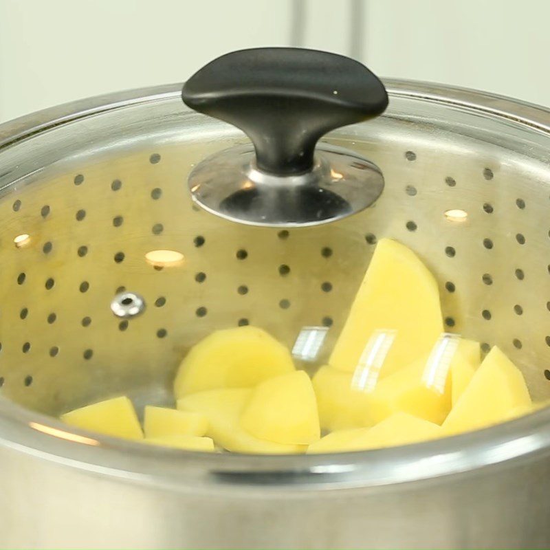 Step 1 Boil potatoes Fried Potato Cakes