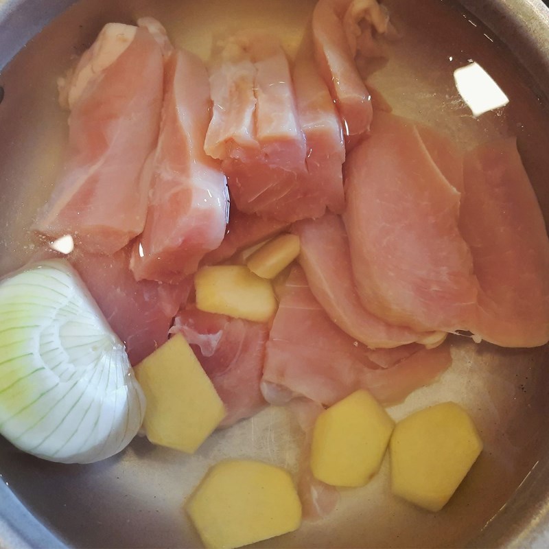 Step 2 Boil and Pound Chicken Breast Chà bông - shredded chicken