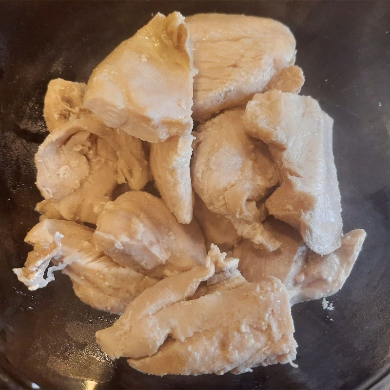 Step 2 Boil and Pound Chicken Breast Chà bông - shredded chicken