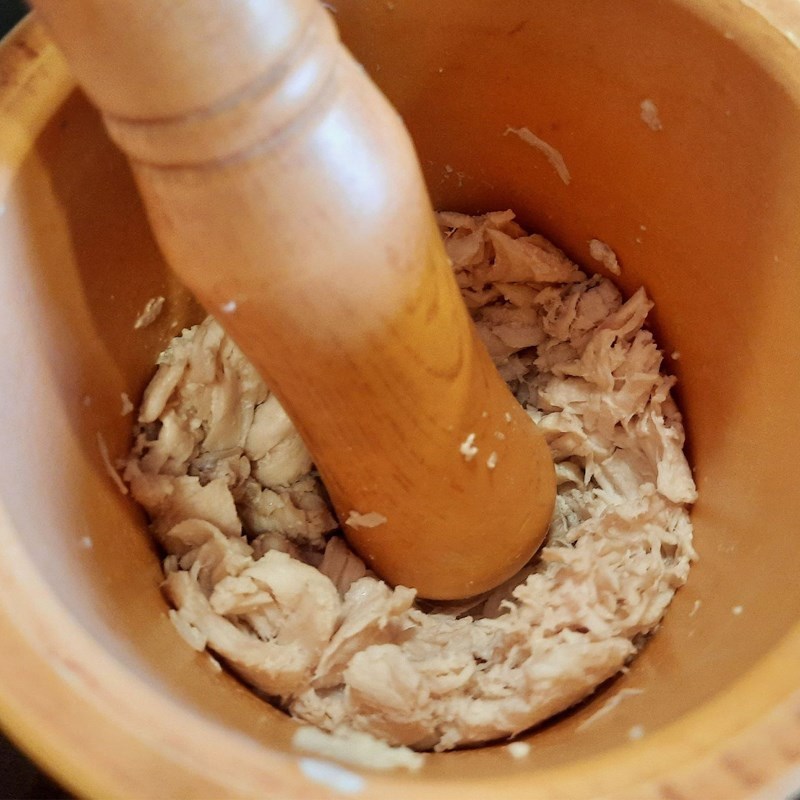 Step 2 Boil and Pound Chicken Breast Chà bông - shredded chicken