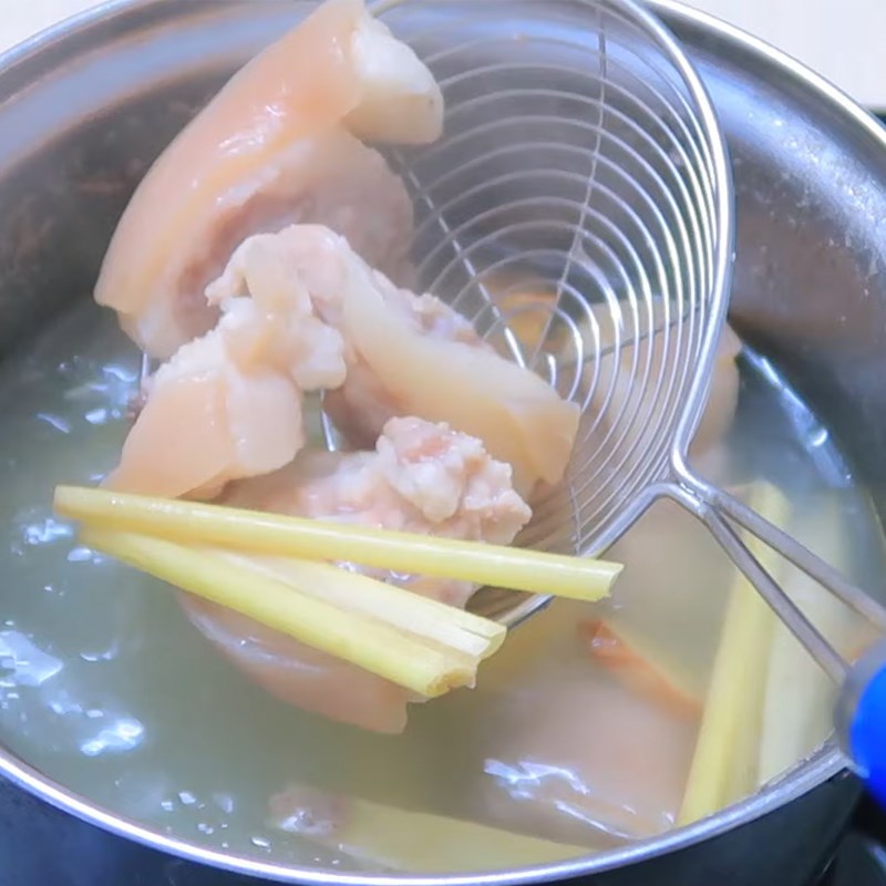 Step 2 Boil and marinate the pig's tail Crispy Fried Pig's Tail