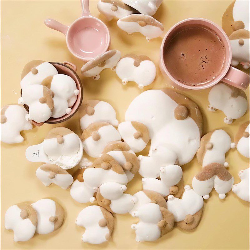 Step 6 Final product Corgi bottom-shaped marshmallow