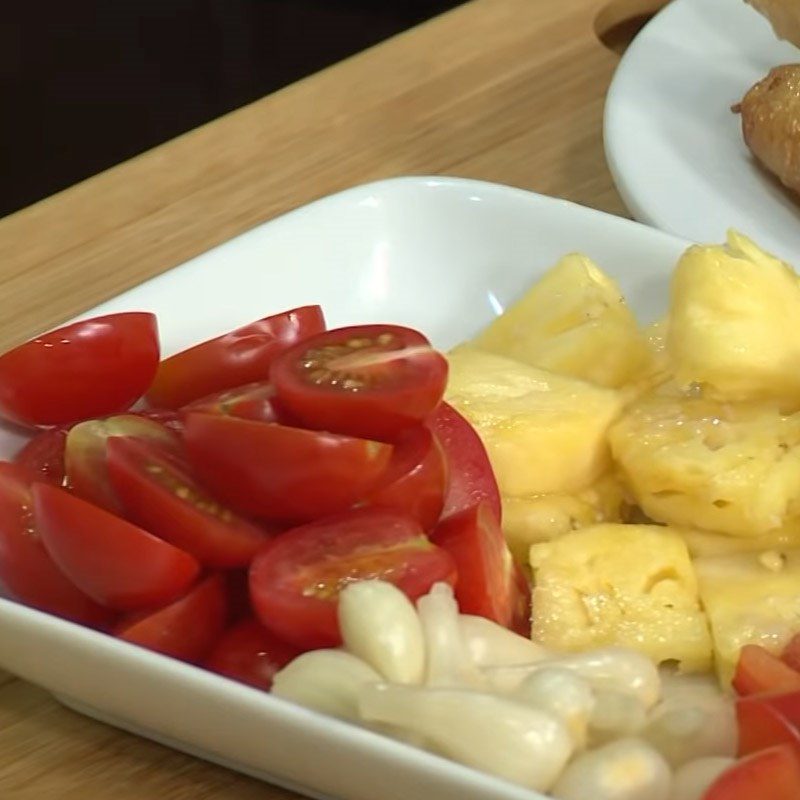 Step 1 Prepare the vegetables for Grilled Vegetable Noodles