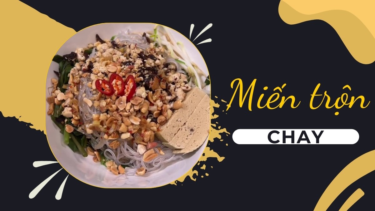Vegetarian mixed vermicelli (Recipe shared from Tiktok Vegetarian Kitchen XANH)
