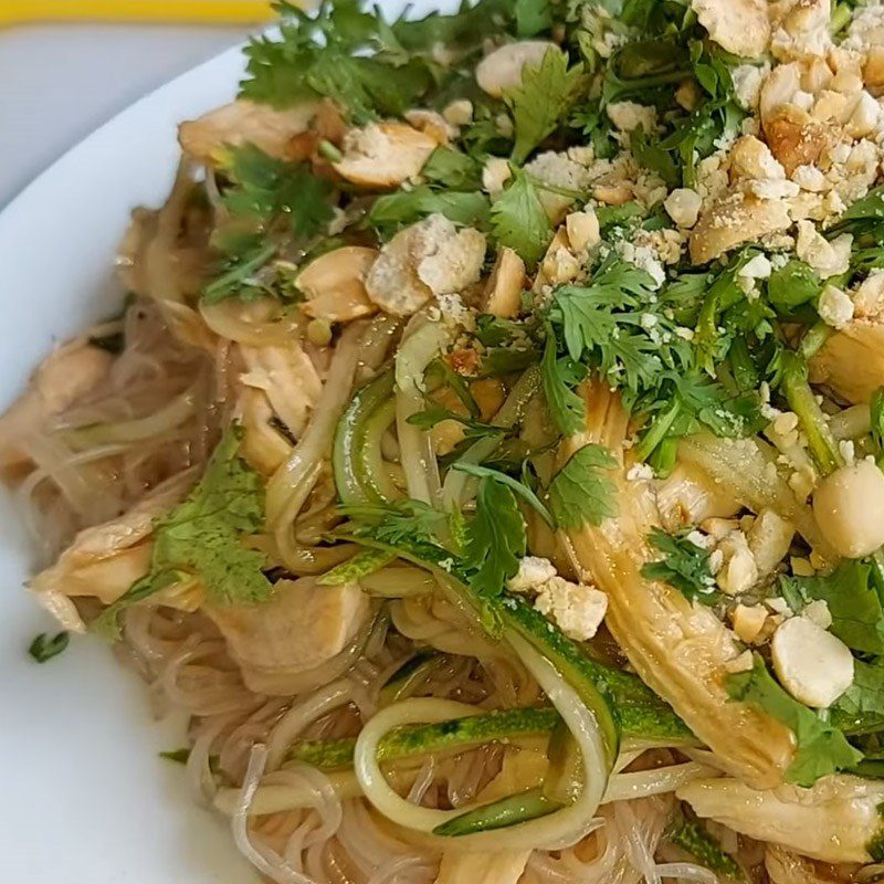 Step 5 Final Product Chicken shredded vermicelli with cucumber