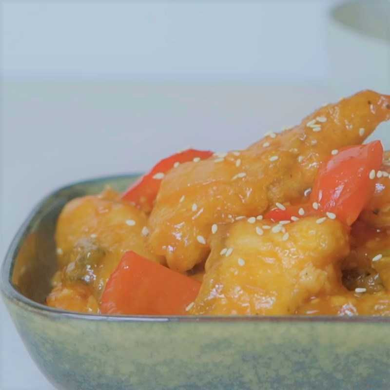 Step 6 Completion of sweet and sour basa fish fillet