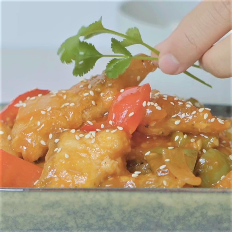 Step 6 Completion of sweet and sour basa fish fillet