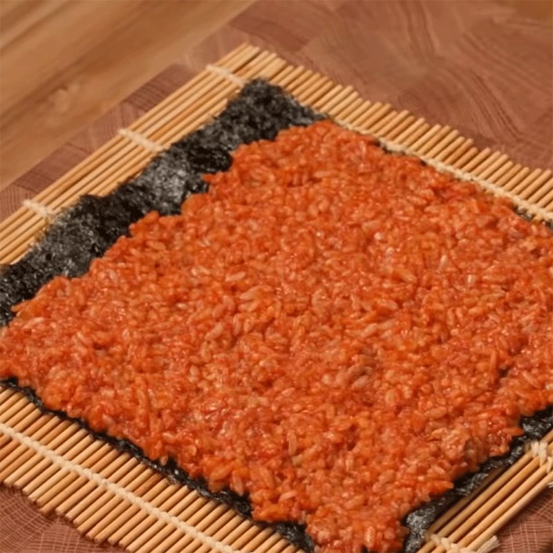 Step 4 Kimbap Roll Fried Egg Spicy Meat