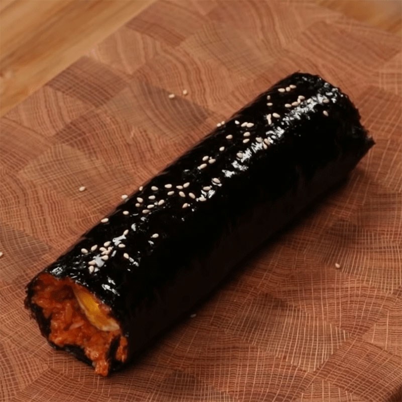 Step 4 Kimbap Roll Fried Egg Spicy Meat