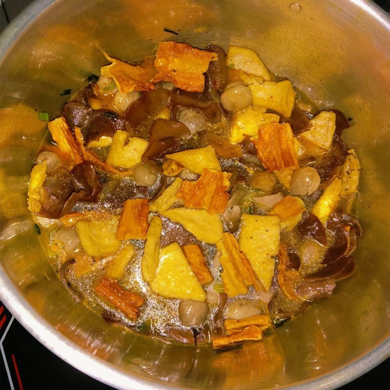Step 3 Cooking wheat flour bánh canh Vegetarian Huế wheat flour bánh canh