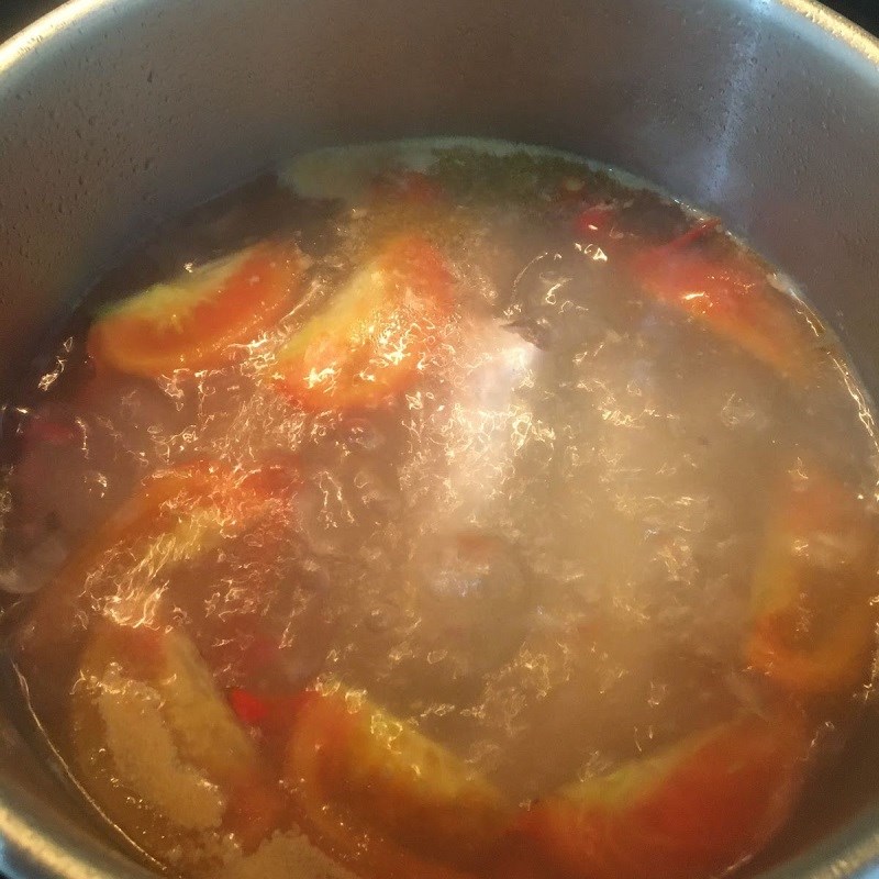 Step 3 Cook the soup Sour fish soup with bamboo shoots