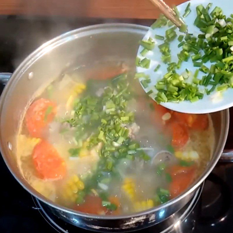 Step 4 Cooking the Soup Bone Soup with Corn