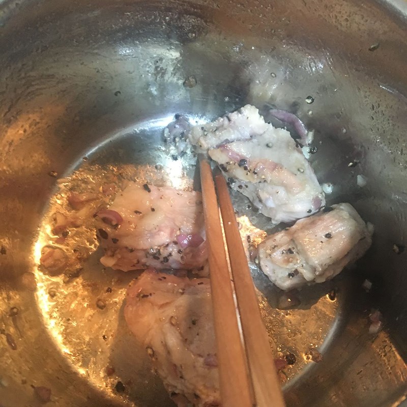 Step 2 Cooking the Soup Pork Bone Bok Choy Soup