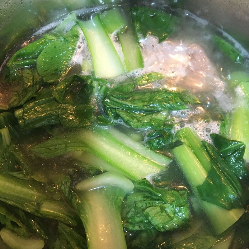 Step 2 Cooking the Soup Pork Bone Bok Choy Soup