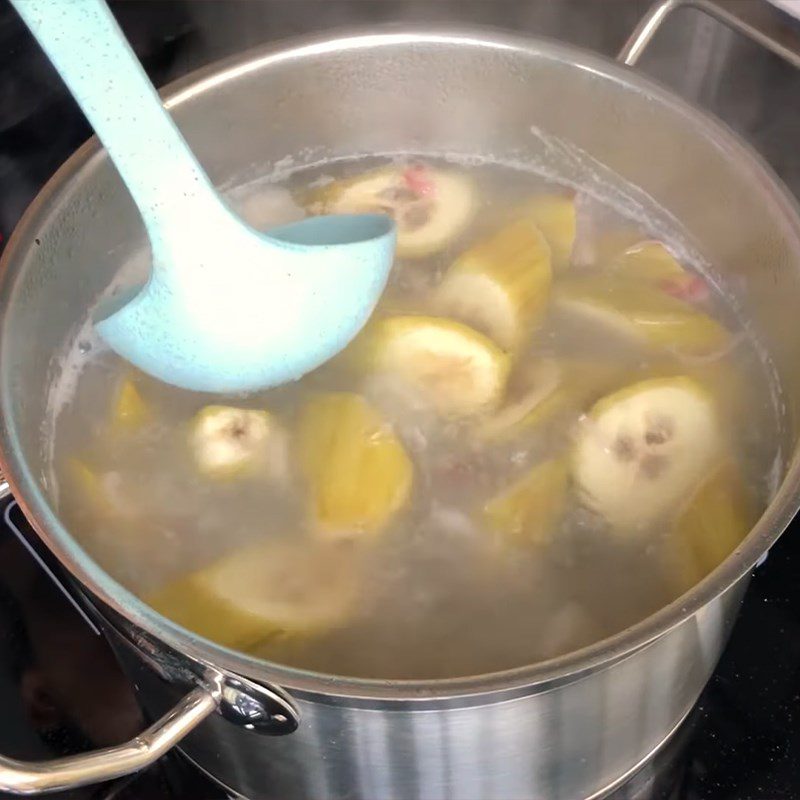 Step 5 Cooking sour soup with basa fish