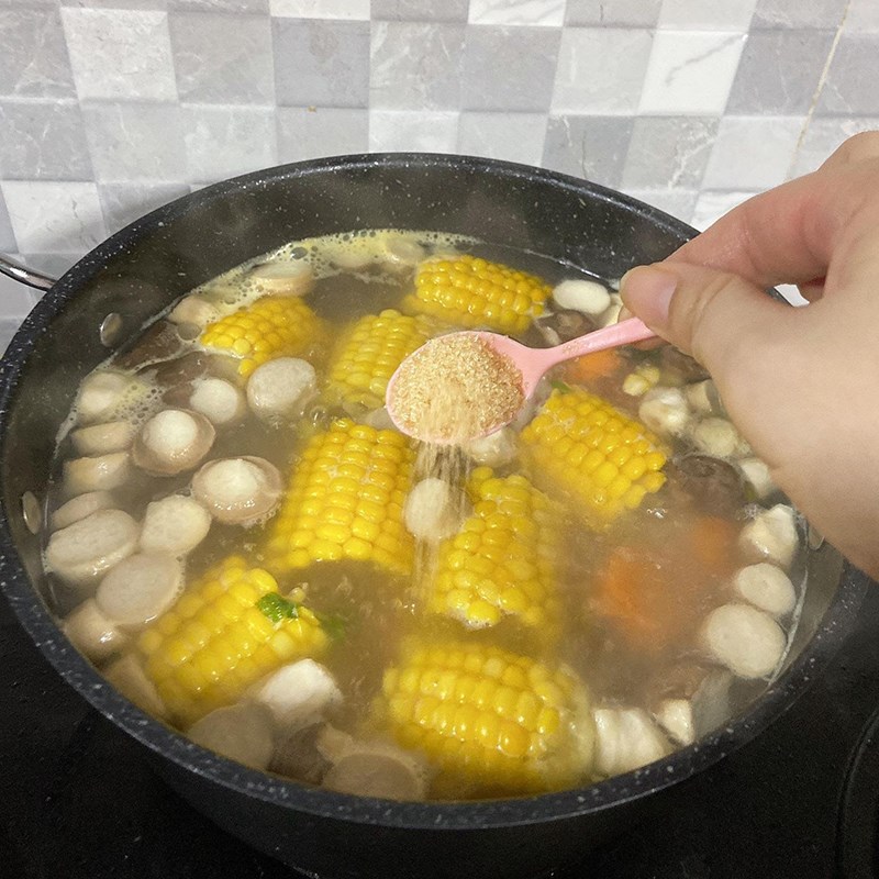 Step 3 Cook the soup Corn soup with pork ribs