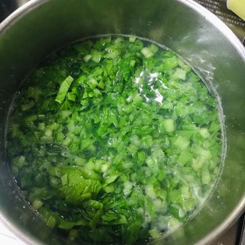 Step 4 Cook clam soup with green vegetables Clam soup with green vegetables