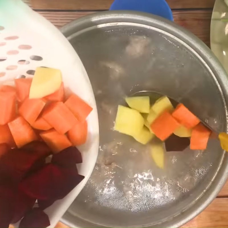 Step 4 Cooking porridge Pork rib vegetable porridge