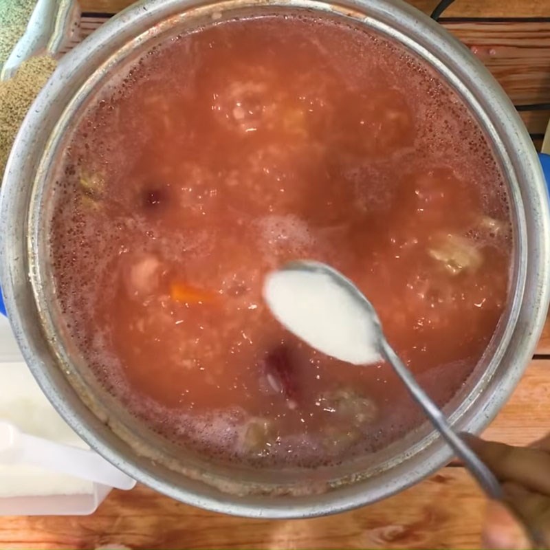 Step 4 Cooking porridge Pork rib vegetable porridge