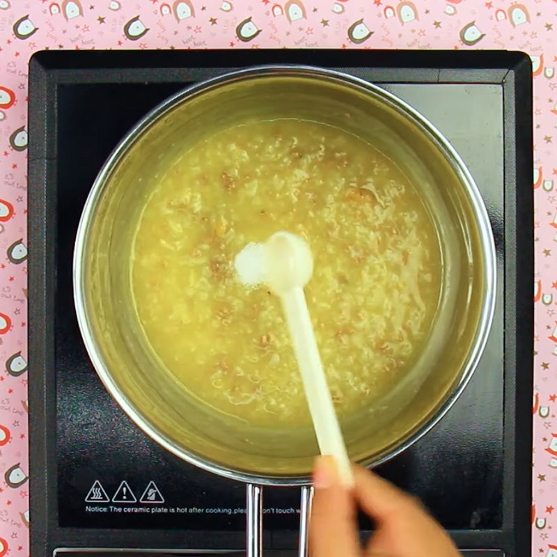 Step 3 Cooking porridge Chicken liver sweet potato porridge