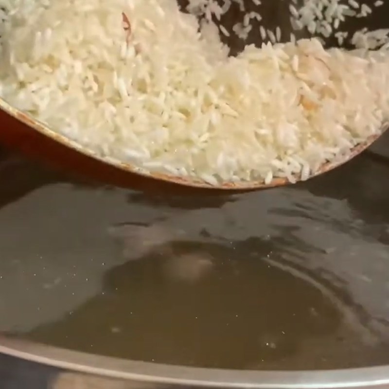 Step 6 Cooking Porridge Chicken Porridge with Perilla