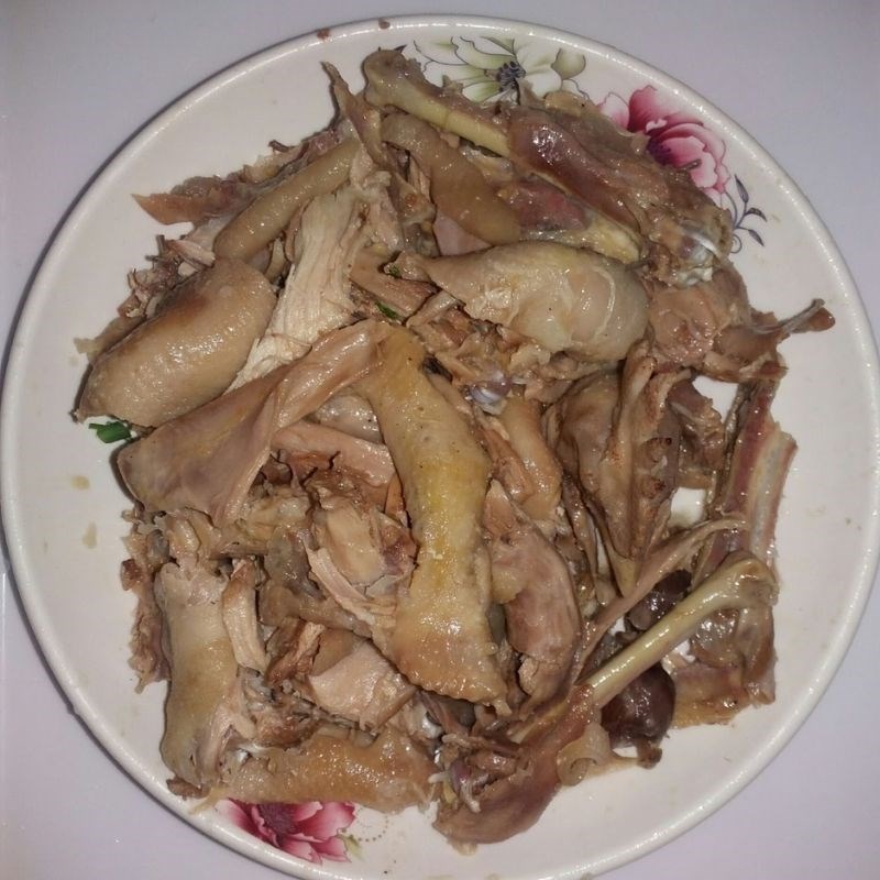 Step 2 Cooking chicken porridge with straw mushrooms using a pressure cooker