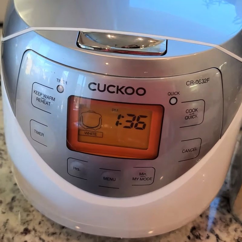 Step 2 Cook chicken porridge Chicken porridge cooked in Cuckoo rice cooker