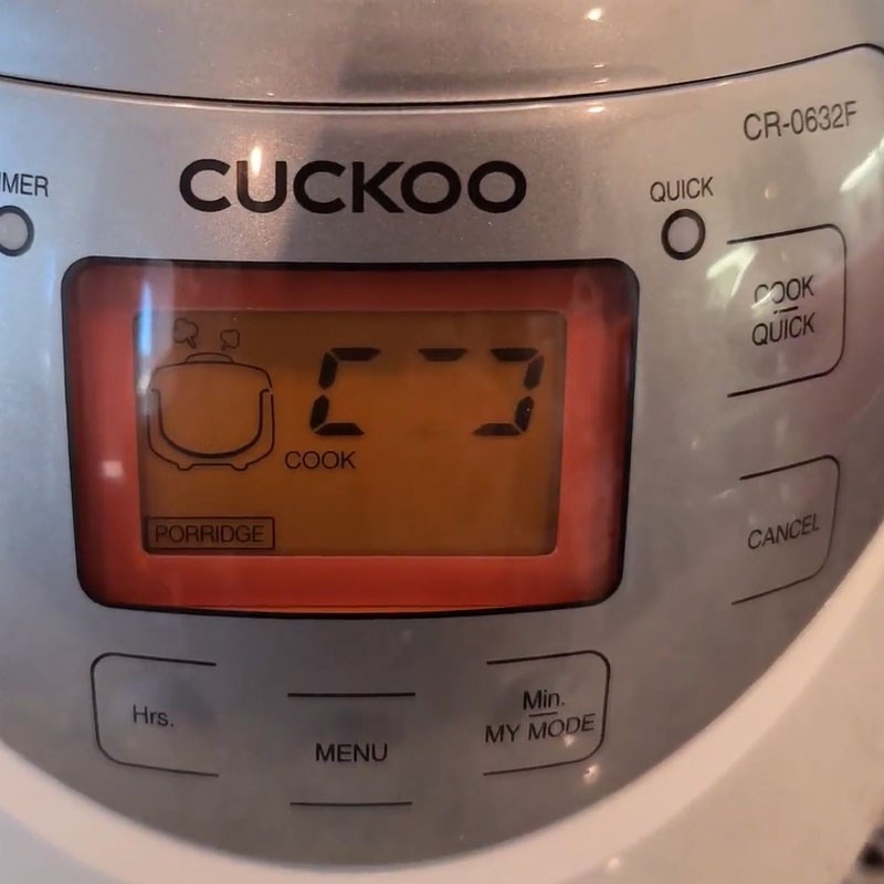 Step 2 Cooking Pork Rib Porridge Porridge cooked with Cuckoo rice cooker