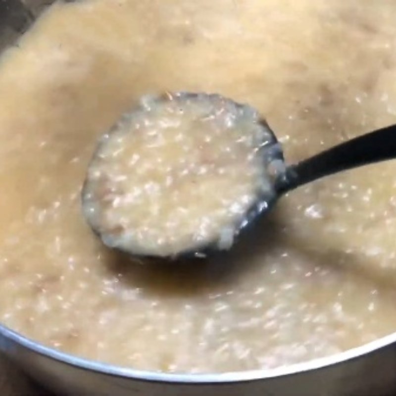 Step 3 Cook beef porridge Beef meatballs